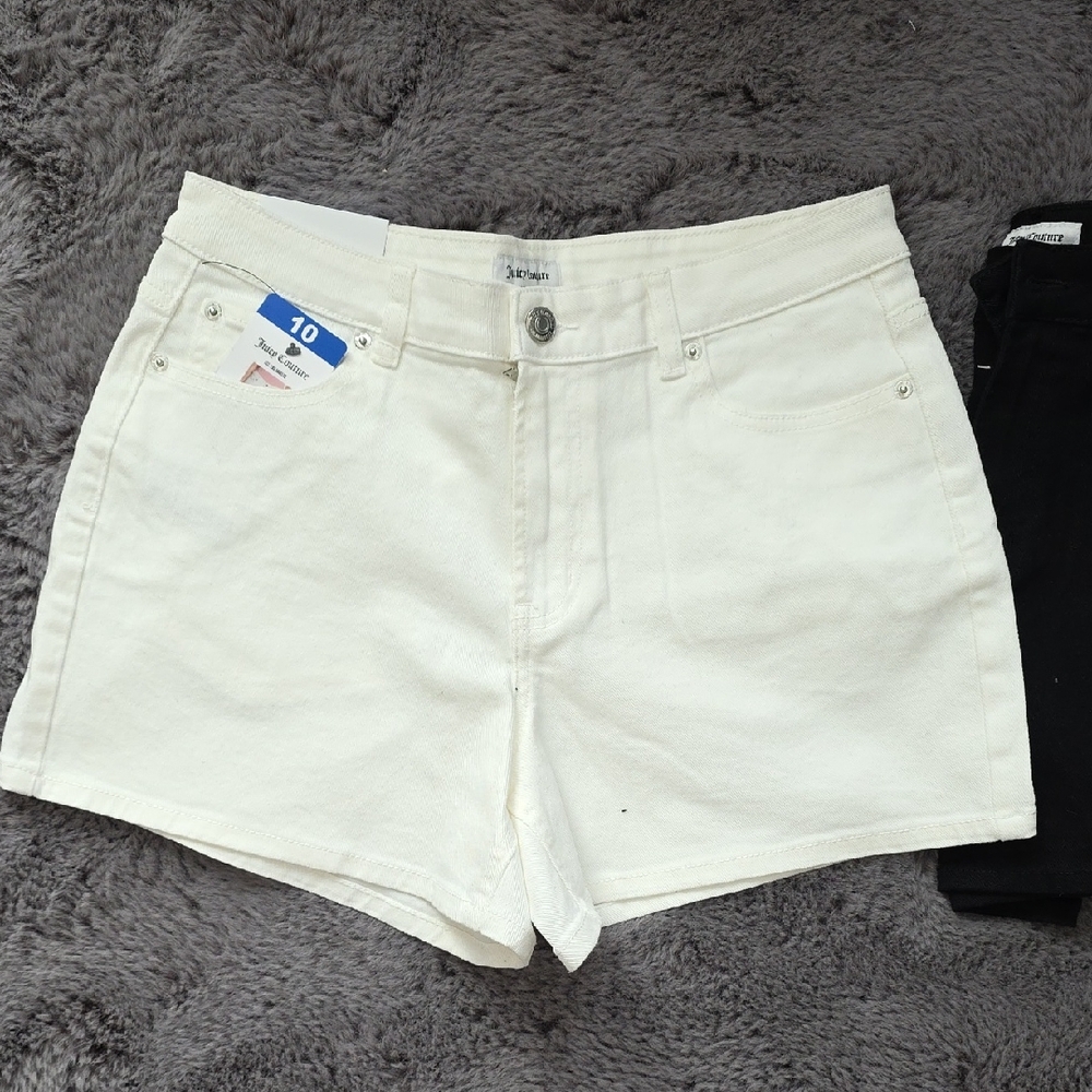 Juicy Couture Cream High Waist Women's Shorts size 10